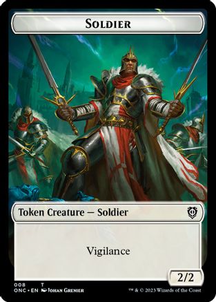 {T} Soldier (008) // Angel Double-Sided Token [Phyrexia: All Will Be One Commander][TONC 008]