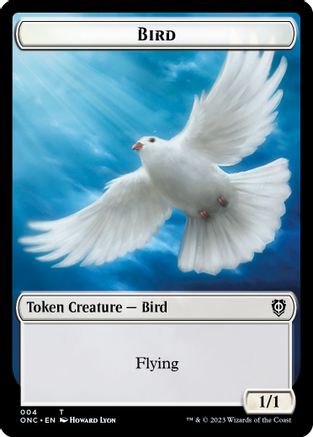 {T} Bird // Cat Double-Sided Token [Phyrexia: All Will Be One Commander][TONC 004]