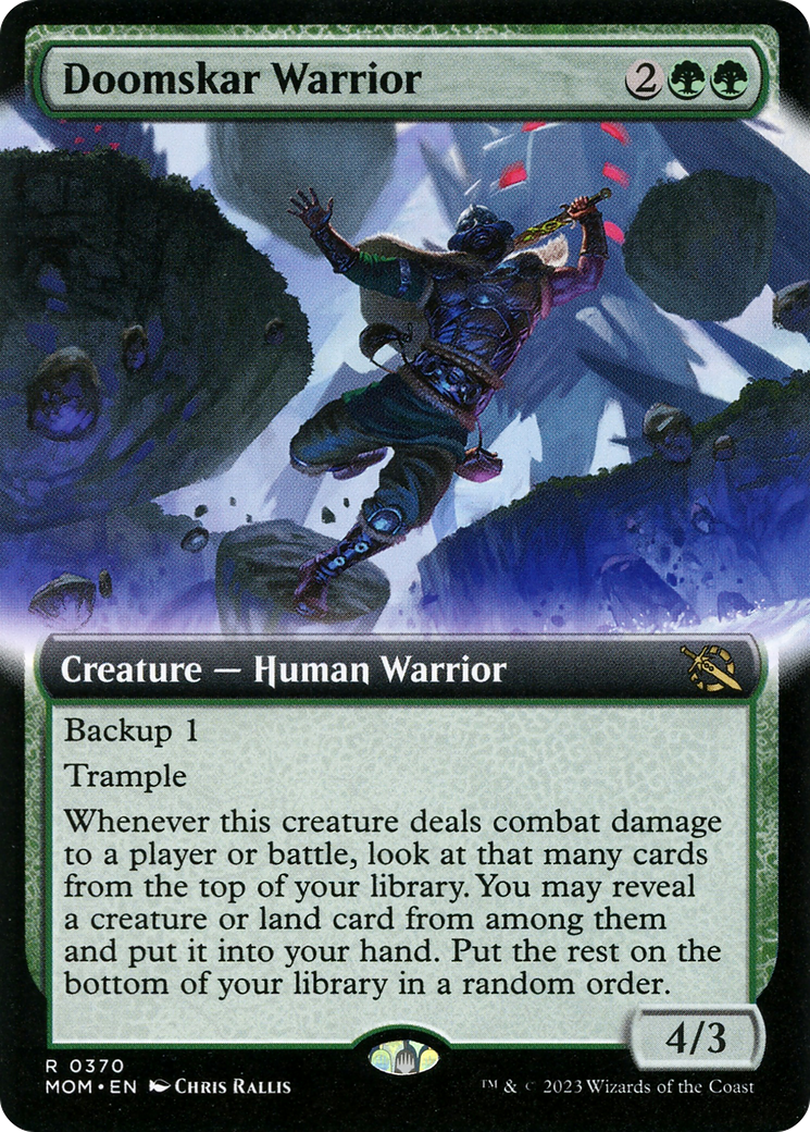{R} Doomskar Warrior (Extended Art) [March of the Machine][MOM 370]