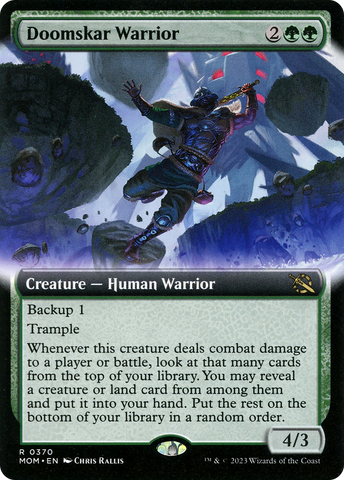 {R} Doomskar Warrior (Extended Art) [March of the Machine][MOM 370]