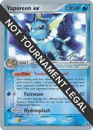 [WC PKM-R] Vaporeon ex (110/113) (Legendary Ascent - Tom Roos) [World Championships 2007]