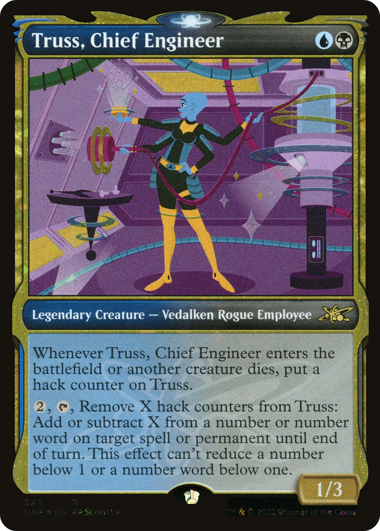 {R} Truss, Chief Engineer (Showcase) (Galaxy Foil) [Unfinity][UNF 523]