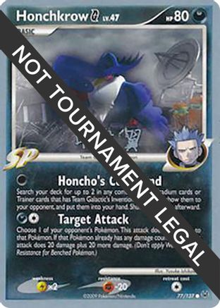 [PKM] Honchkrow G LV.47 (77/127) (Crowned Tiger - Tsubasa Nakamura) [World Championships 2009]