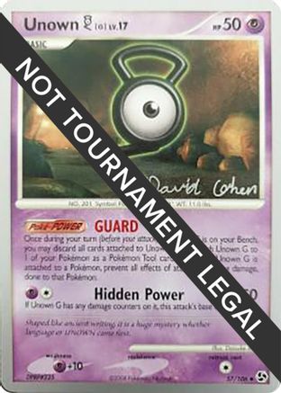 [WC PKM-C] Unown G LV.17 (57/106) (Stallgon - David Cohen) [World Championships 2009]