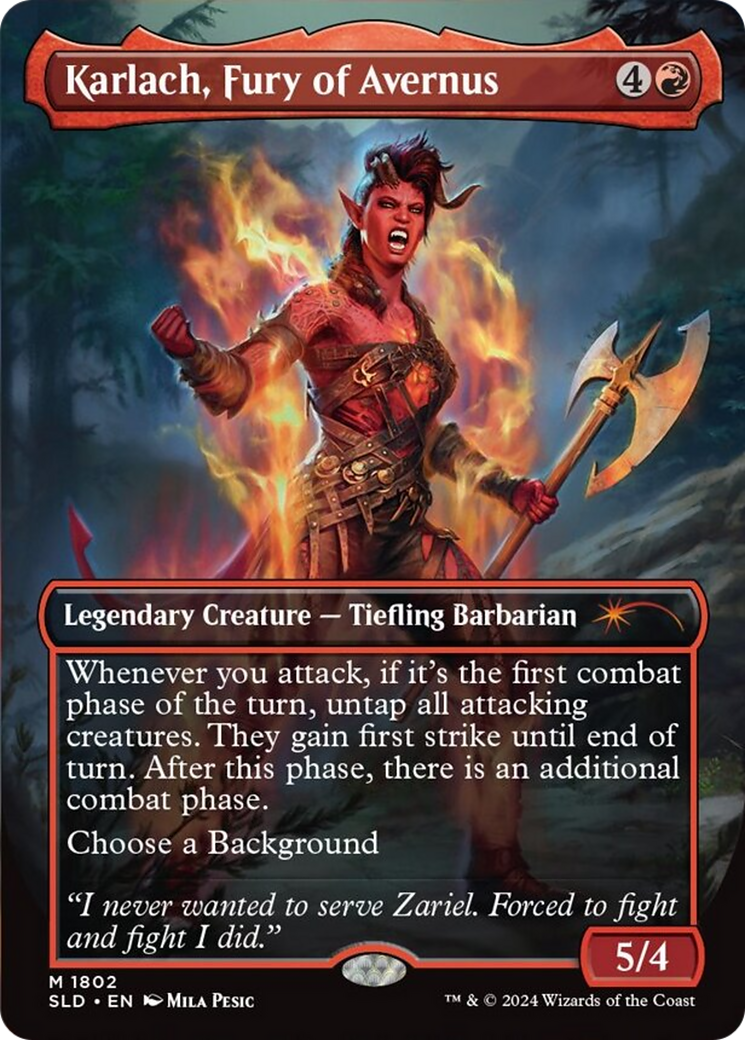 Karlach, Fury of Avernus [SLD-1802]  (Borderless) Foil