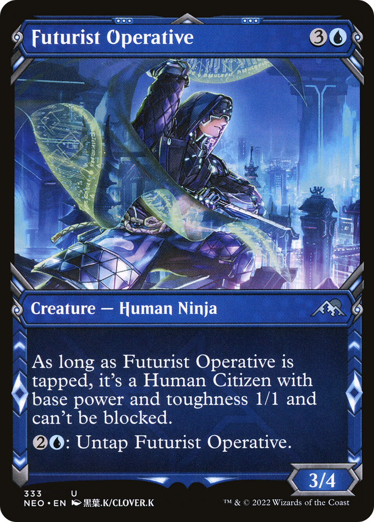 {C} Futurist Operative (Showcase Ninja) [Kamigawa: Neon Dynasty][NEO 333]