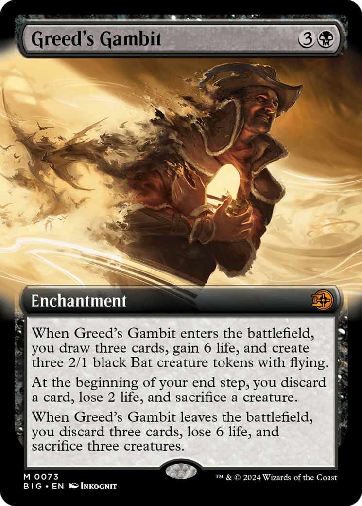 {@R} Greed's Gambit (Extended Art) [Outlaws of Thunder Junction: The Big Score][BIG 073]