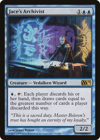 {R} Jace's Archivist [Magic 2012][M12 059]