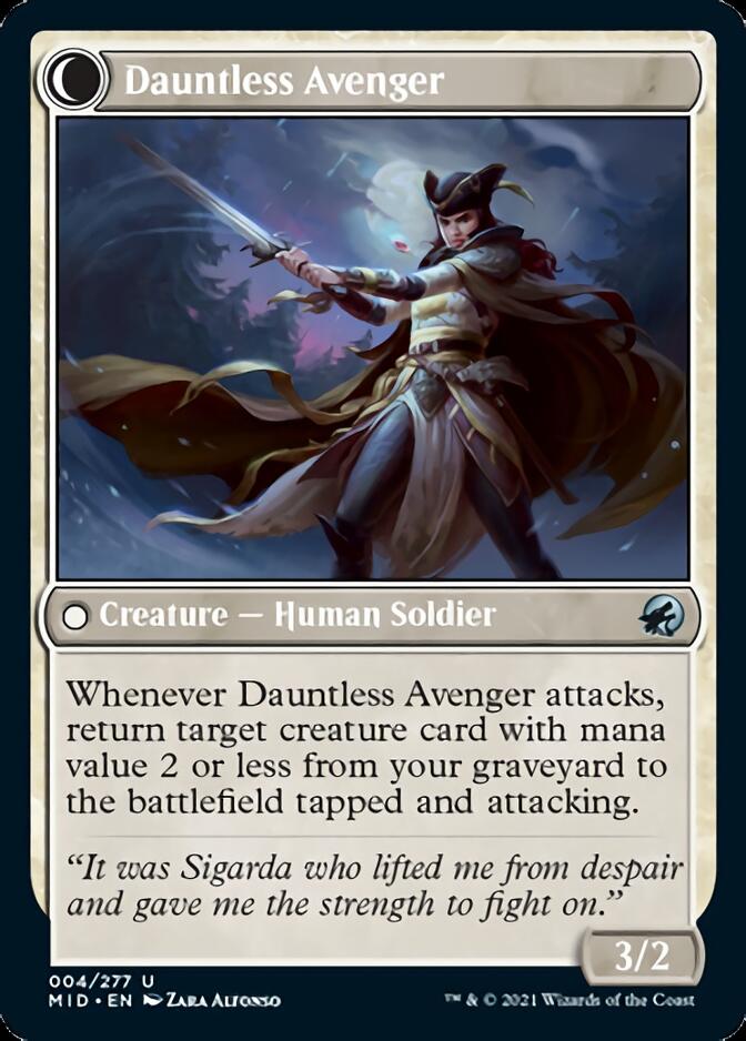 {C} Bereaved Survivor // Dauntless Avenger [Innistrad: Midnight Hunt][MID 004]