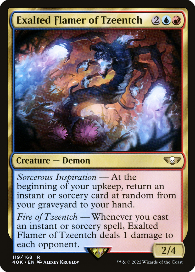 {R} Exalted Flamer of Tzeentch [Universes Beyond: Warhammer 40,000][40K 119]
