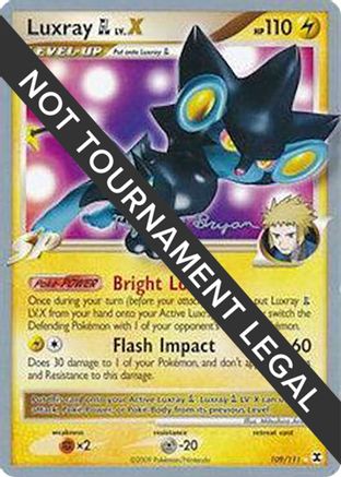 [WC PKM-R] Luxray GL LV.X (109/111) (Happy Luck - Mychael Bryan) [World Championships 2010]