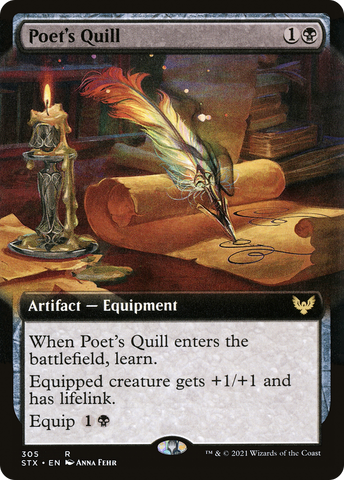{R} Poet's Quill (Extended Art) [Strixhaven: School of Mages][STX 305]
