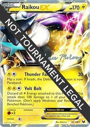 [PKM] Raikou EX (38/108) (Eeltwo - Chase Moloney) [World Championships 2012]
