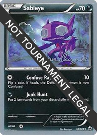 [PKM] Sableye (62/108) (Darkrai Deck - Jason Klaczynski) [World Championships 2013]