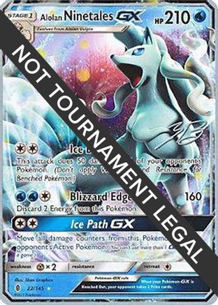 [WC PKM-R] Alolan Ninetales GX (22/145) (Ice Path FTW - Zachary Bokhari) [World Championships 2017]