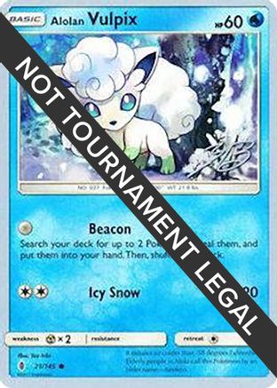 [WC PKM-C] Alolan Vulpix (21/145) (Ice Path FTW - Zachary Bokhari) [World Championships 2017]