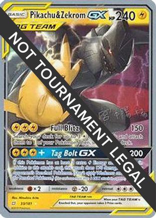 [PKM] Pikachu & Zekrom GX (33/181) (Pikarom Judge - Haruki Miyamoto) [World Championships 2019]
