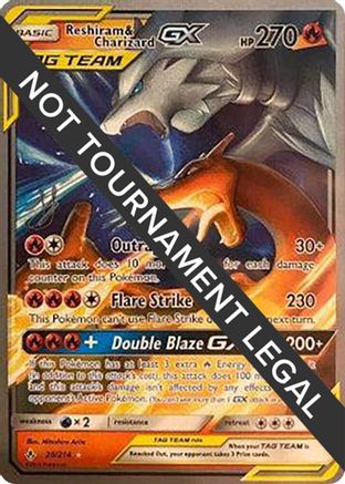 [PKM] Reshiram & Charizard GX (20/214) (Perfection - Henry Brand) [World Championships 2019]