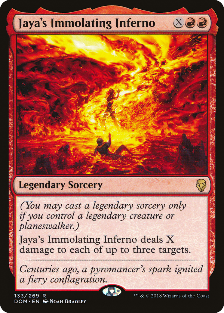 {R} Jaya's Immolating Inferno [Dominaria][DOM 133] - Misty Mountain Games