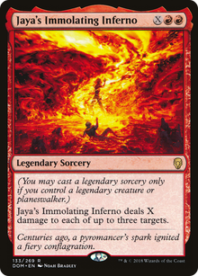 {R} Jaya's Immolating Inferno [Dominaria][DOM 133]