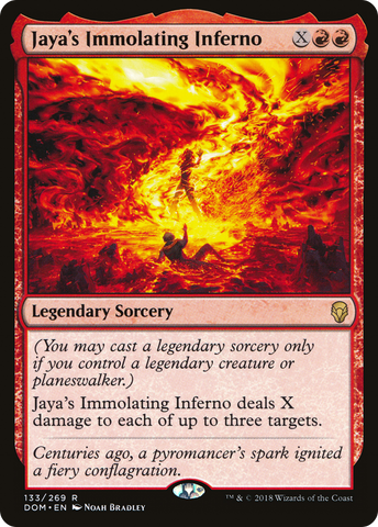 {R} Jaya's Immolating Inferno [Dominaria][DOM 133]