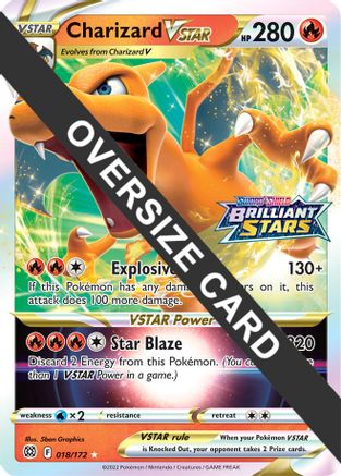 [JUM PKM-R] Charizard VSTAR (018/172) (Jumbo Card) [Sword & Shield: Brilliant Stars]