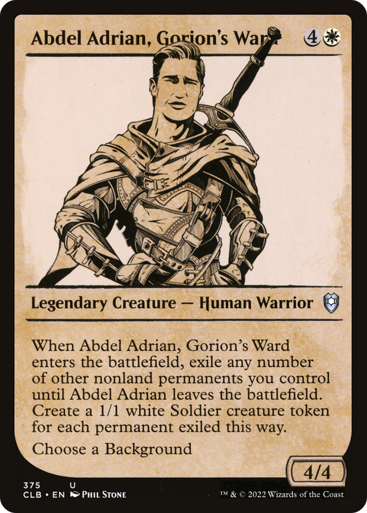 {C} Abdel Adrian, Gorion's Ward (Showcase) [Commander Legends: Battle for Baldur's Gate][CLB 375]