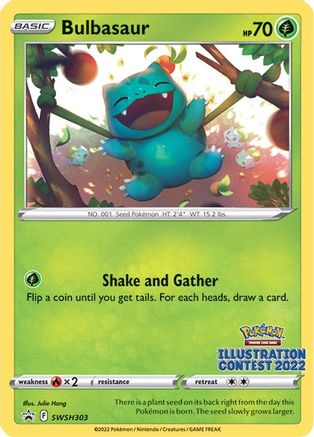 [PKM] Bulbasaur (SWSH303) (Illustration Contest 2022) [Sword & Shield: Black Star Promos]
