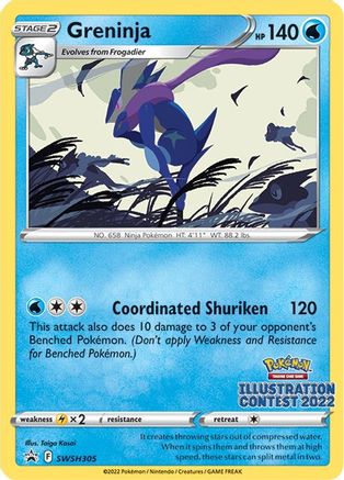 [PKM] Greninja (SWSH305) (Illustration Contest 2022) [Sword & Shield: Black Star Promos]