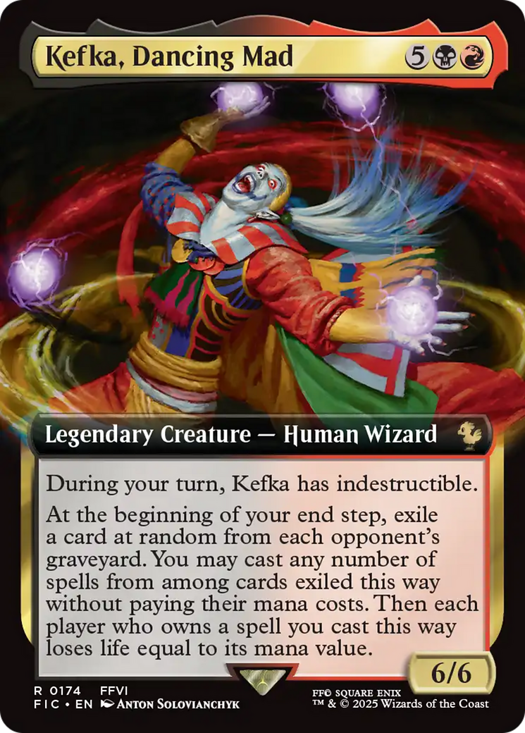 {R} Kefka, Dancing Mad (Extended Art) [FINAL FANTASY Commander][FIC 174]