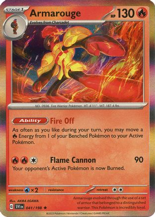 [PKM] Armarouge - 041/198 41 - SV01 Scarlet & Violet Base Set Holofoil