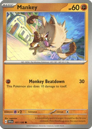 Mankey 107 - SV01 Scarlet & Violet Base Set