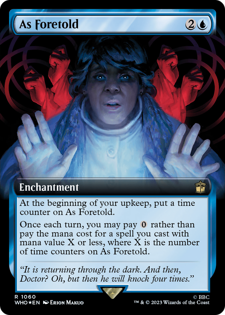{R} As Foretold (Extended Art) (Surge Foil) [Doctor Who][WHO 1060]