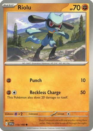 [PKM] Riolu - 113/198 113 - SV01 Scarlet & Violet Base Set
