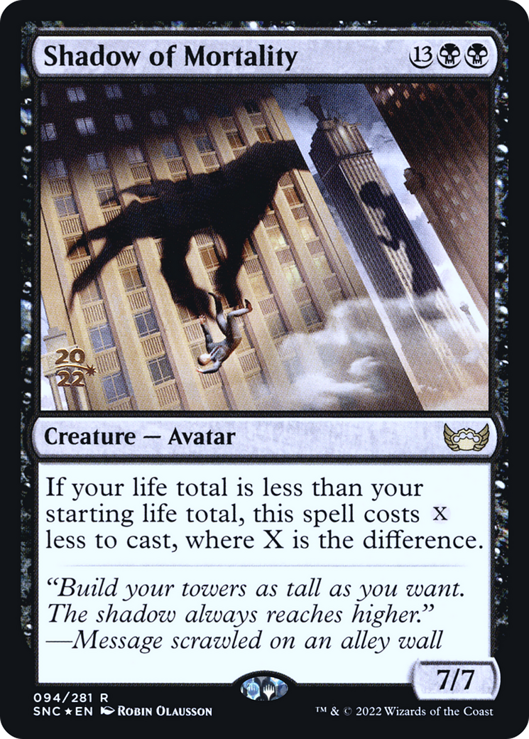 {R} Shadow of Mortality [Streets of New Capenna Prerelease Promos][PR SNC 094]