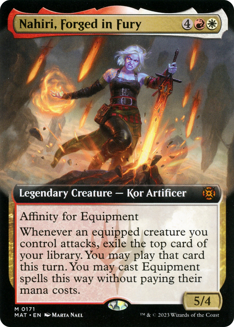 {R} Nahiri, Forged in Fury (Extended Art) [March of the Machine: The Aftermath][MAT 171]