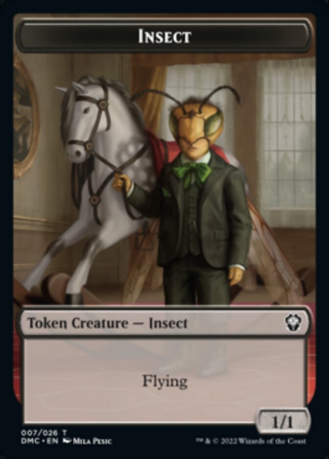 {T} Phyrexian // Insect Double-sided Token [Dominaria United Tokens][TDMU 008]