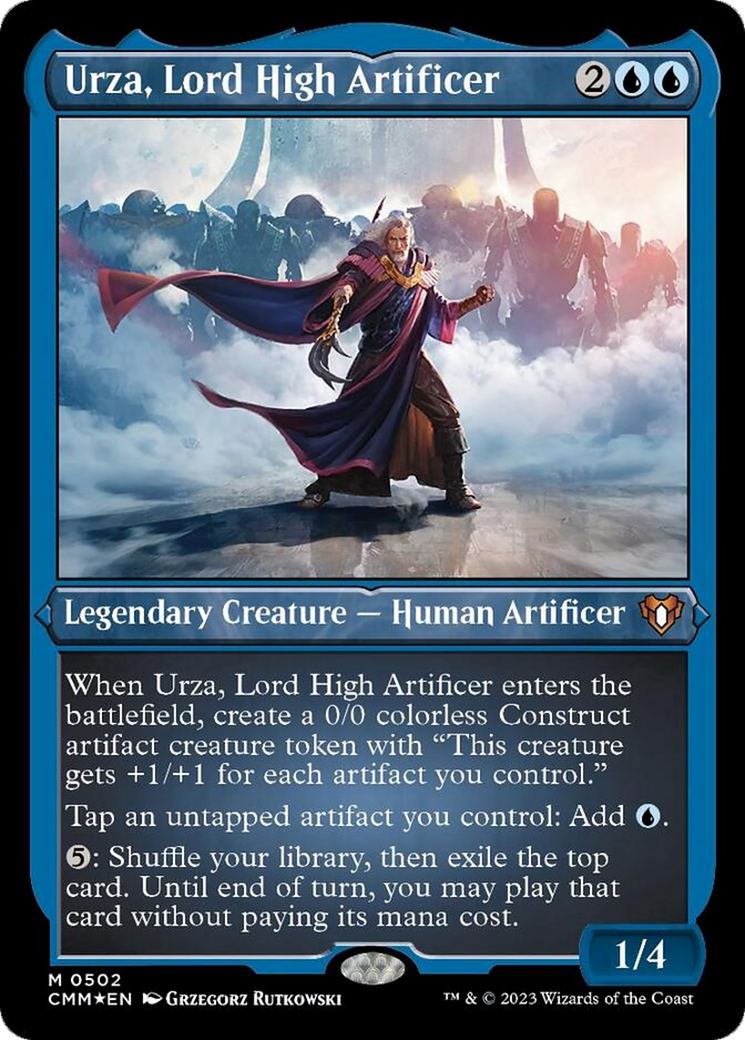 {R} Urza, Lord High Artificer (Foil Etched) [Commander Masters][CMM 502]