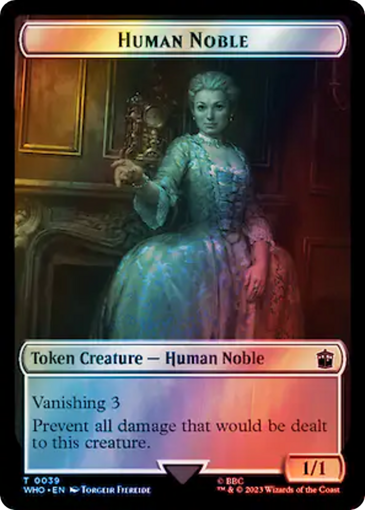 {T} Human Noble // Treasure (0063) Double-Sided Token (Surge Foil) [Doctor Who Tokens][TWHO 39//63]