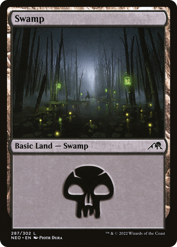 {B}[NEO 287] Swamp (287) [Kamigawa: Neon Dynasty]