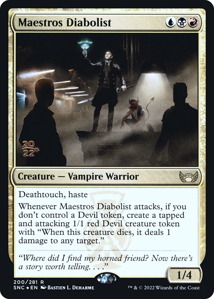 {R} Maestros Diabolist [Streets of New Capenna Prerelease Promos][PR SNC 200]
