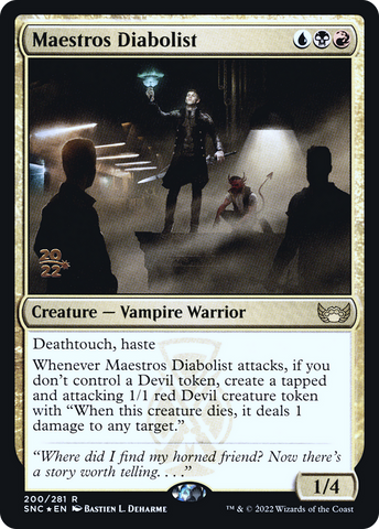 {R} Maestros Diabolist [Streets of New Capenna Prerelease Promos][PR SNC 200]