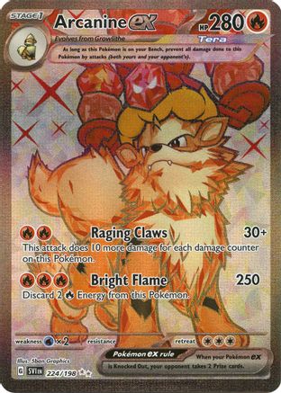 [PKM] Arcanine ex - 224/198 224 - SV01 Scarlet & Violet Base Set Holofoil