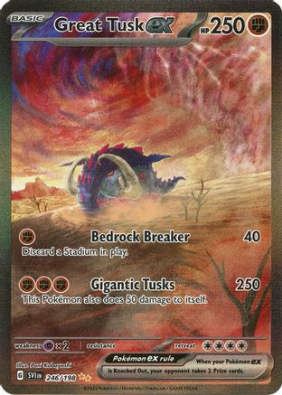 [PKM] Great Tusk ex - 246/198 246 - SV01 Scarlet & Violet Base Set Holofoil