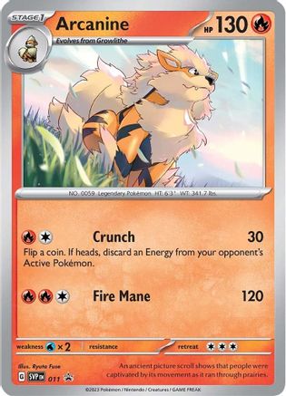 [PKM] Arcanine (011) [Scarlet & Violet: Black Star Promos]