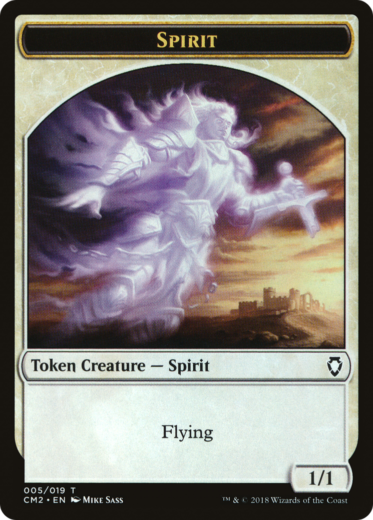 {T} Spirit Token [Commander Anthology Volume II Tokens][TCM2 005]