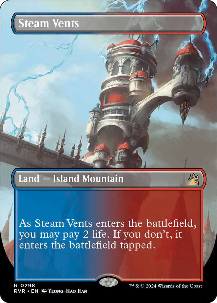 {R} Steam Vents (Borderless) [Ravnica Remastered][RVR 298]