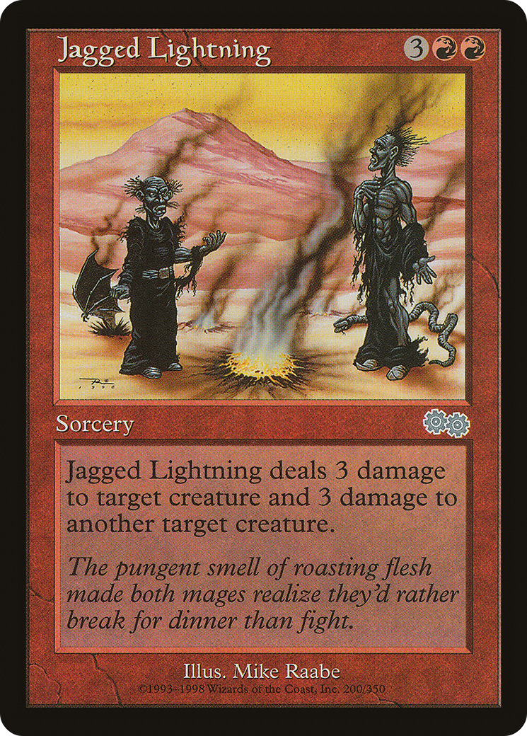 {C} Jagged Lightning [Urza's Saga][USG 200]