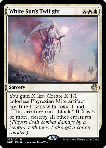 {R} White Sun's Twilight (Promo Pack) [Phyrexia: All Will Be One Promos][PP ONE 038]