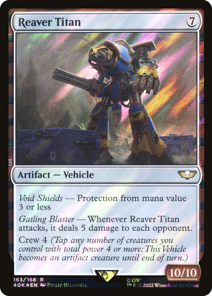 {R} Reaver Titan (Surge Foil) [Universes Beyond: Warhammer 40,000][SF 40K 163]